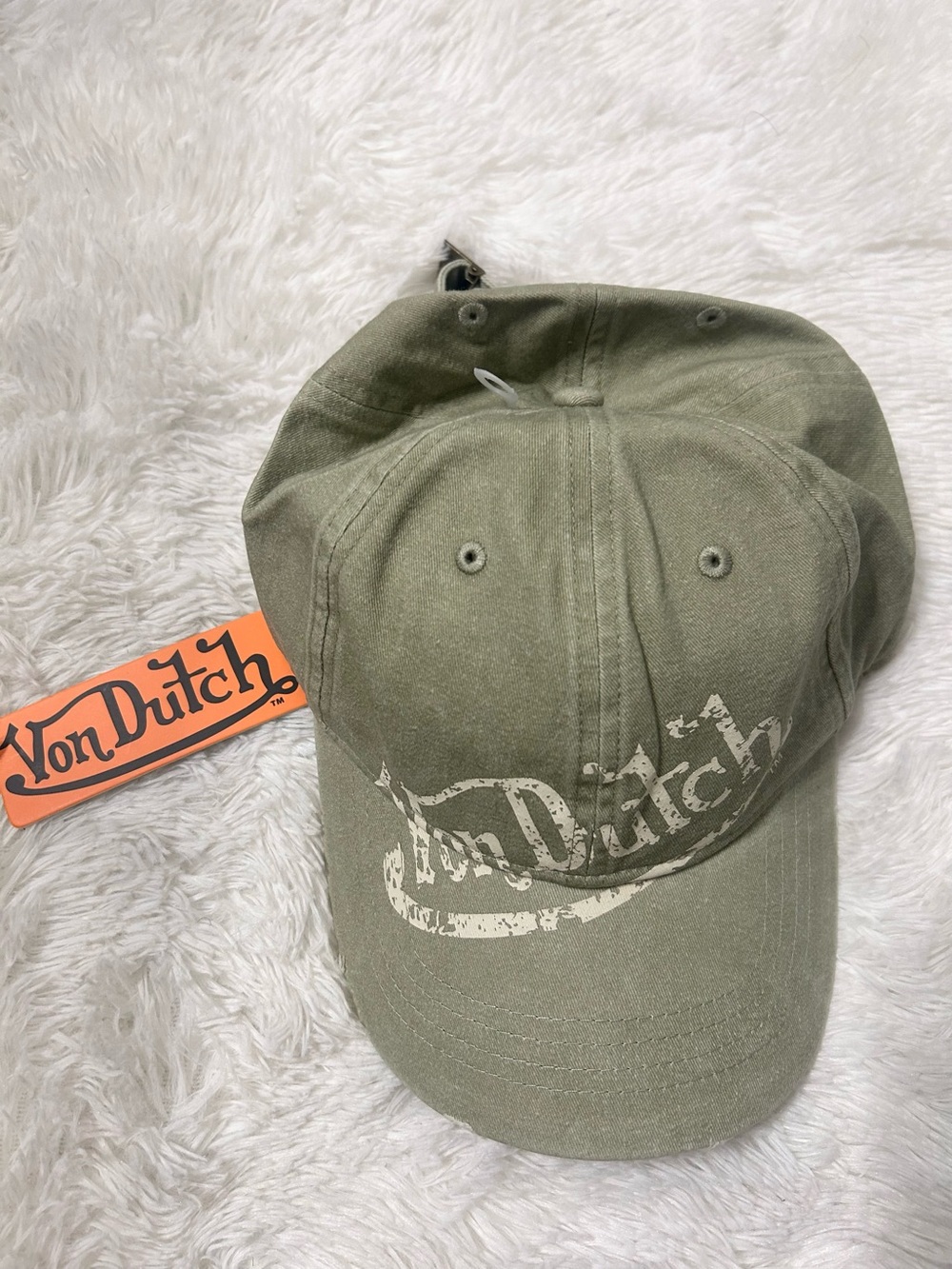 Von Dutch Vintage Logo Adjustable Distressed Dad Hat
